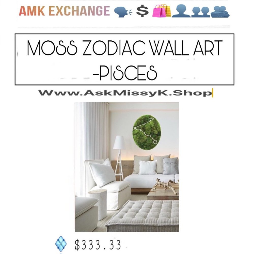 PISCES ♓️MOSS ZODIAC WALL ART Is On Sale NOW At Www.AMKExchange.Org 🗣💲🛍👤👥